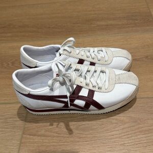 Onitsuka Tiger by Asics White and Brown Athletic Shoes